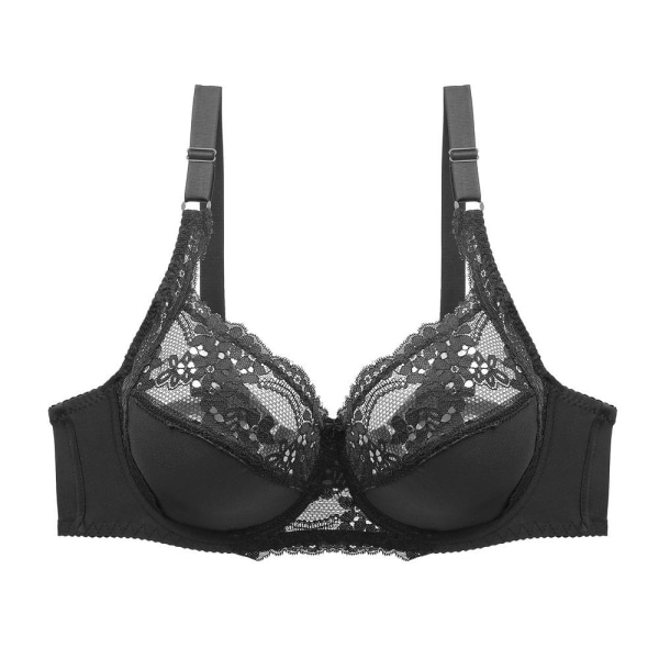 Ohut Plus-kokoinen Bralette Pitsiliivit Naisille Alusvaatteet Seksikäs Rintaliivit Iso Plus-koko White 85C