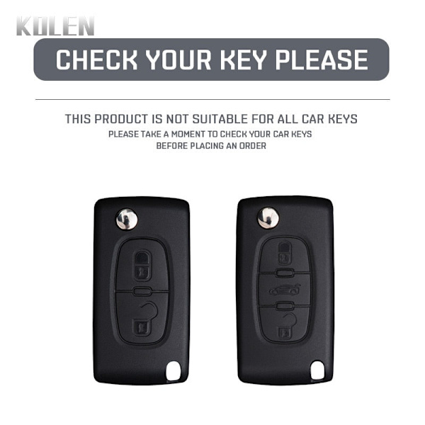 TPU Bil Fjernbetjening Nøgle Etui Cover Skal Til Peugeot 107 207 307 308 407 607 3008 5008 Til Citroen Xsara Picasso C5 C6 C8 Nøglefri 2 Button Gray