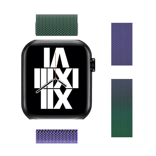 Klockarmband för Apple Watch iWatch för 1-9 38/40/41mm 10:e generationen 42mm 02. Gradient - Deep Purple