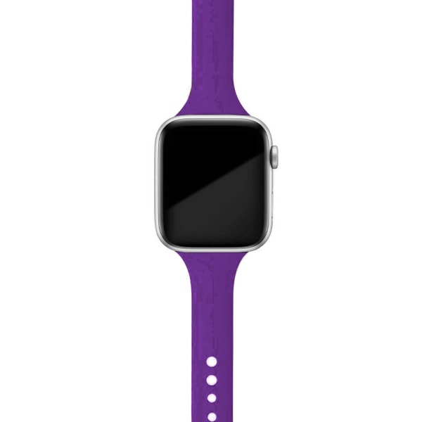 Smal rem för Apple watch band 40mm 44mm 38mm 42mm Silikon armband armband klockband correa iWatch 6 se 5 4 3 7 45mm 41mm lavender grey 10 38mm 40mm 41mm