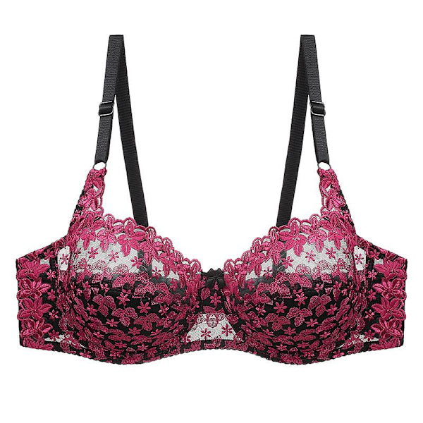 Kvinnor Mode Sexiga Underkläder Damer Mode Sexig Spets Ihålig Stålring Samlande BH Rose gold 38C/85C