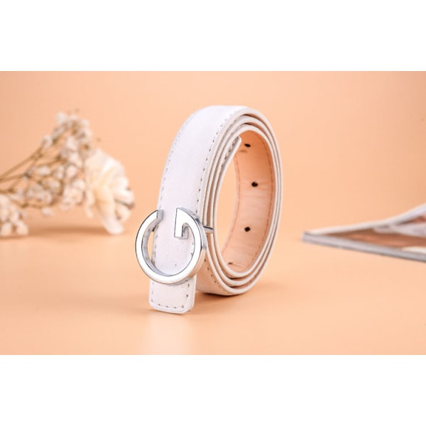 Bälte Mode All-Match Barn och Tonåringar Bälte Unisex Byxbälte gold buckle pink 2 90CM