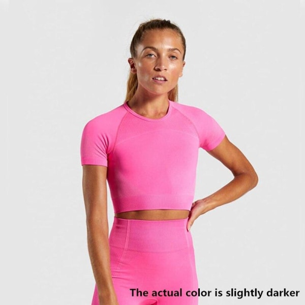 Yoga Sæt Crop Top BH Shorts Leggings Træningssæt Aktiv Fitness Træningstøj Black Long Set S