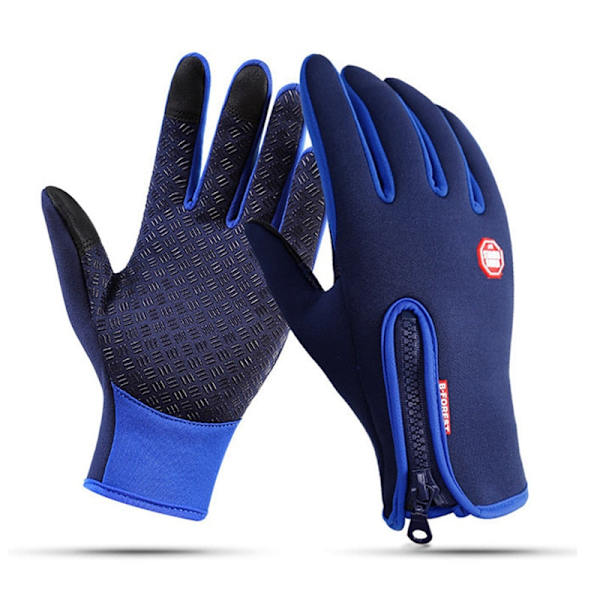 Moto Kosketusnäyttö Moottoripyöräily Ajohanskat Talvi Moottoripyörähanskat Talvi Lämpö Fleece Vuoratut Vedenpitävät Lämmitettävät Guantes Gray M