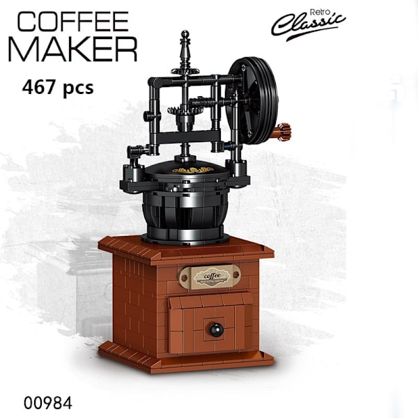 Klassiska Kreativa Idéer Jordglob Skrivmaskin Byggklossar Mini Tegelstenar Kaffemaskin Mugg Brödrost Modellbyggsats Leksaker För Vuxna 038 no box