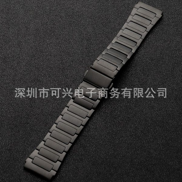 Klockarmband för Apple Watch iWatch 38/40/41mm adaptivt tryckknäppe - svart konvex + snabbfäste