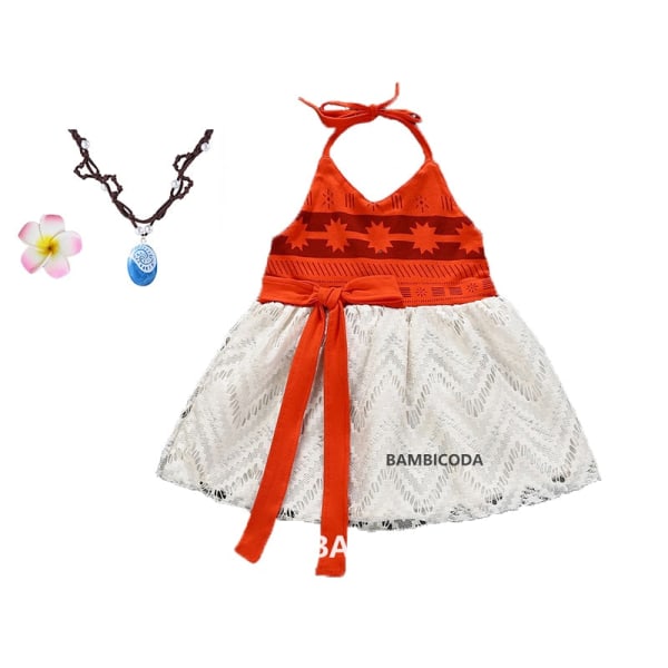 Moana Klänning Kostymer Cosplay Toddler flicka klänningar Anime Film Moana Kostym Halloween Kostymer Presenter till flickor Klänning för flickor A-2 5T(120)