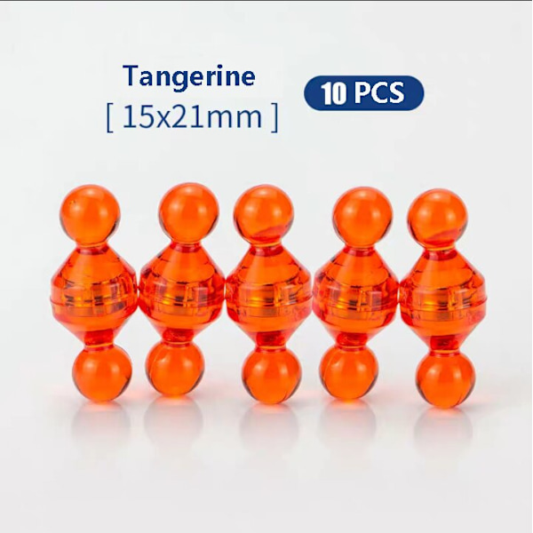 10 st Trycknålar Kontor häftstift Starka Neodymmagneter Konmagneter Supermagnet anslagstavla Schack Magnetiska trycknålar 10pcs Tangerine21X15
