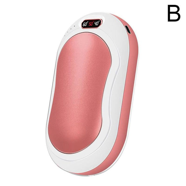 10000mAh Håndvarmer USB Power Bank Bærbar Elektrisk Lomme Håndvarmer Digitalt Display Lommelykt Julegave C 11*6.3cm