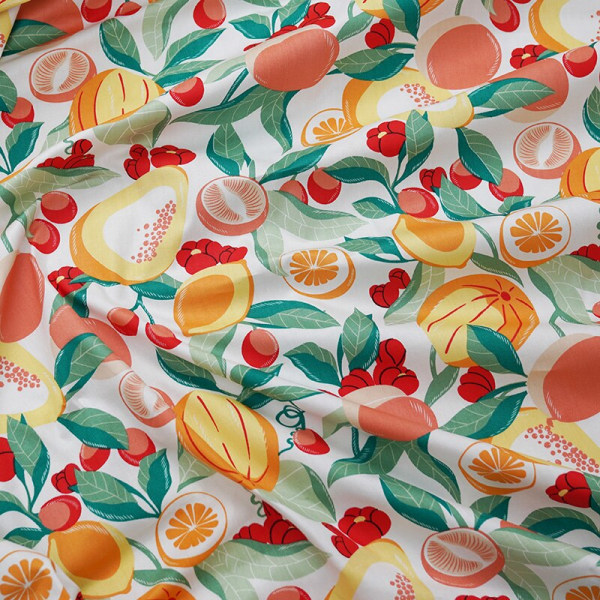 160x50cm Puuvilla Chino Hedelmä Ananas Mansikka Persikka Mekkokangas, Lakana Pöytäliina Käsintehty Kuorikangas Ruby Strawberry 160x50cm