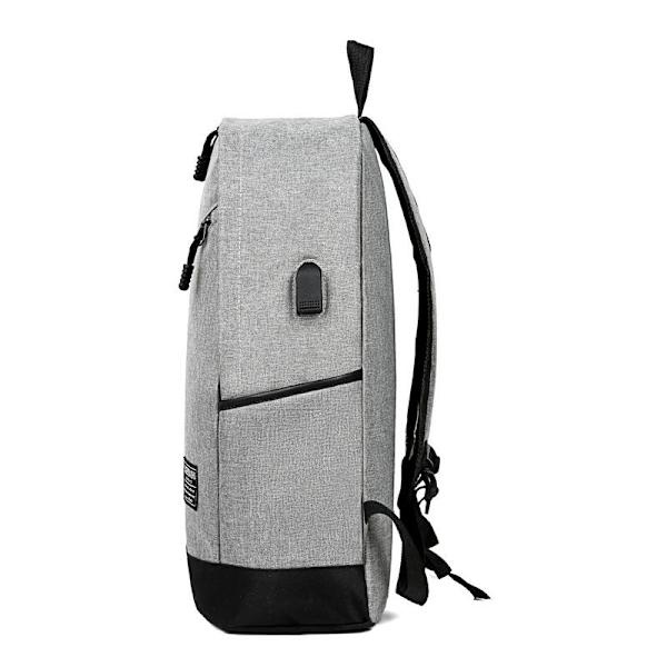 Sport Outdoor Travel Swagger -laukku polyamidi- ja nylonreppu matkustamiseen tai liiketoimintaan Grey With USB 15in