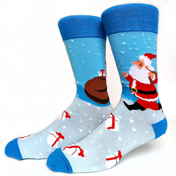 59 Stil Herr Julstrumpor Roliga Jul Tomte Gran Snöflinga Älg Snö Bomull Tub Besättning Glada Strumpor Herr Nyår Sokken 8 EU 38-45