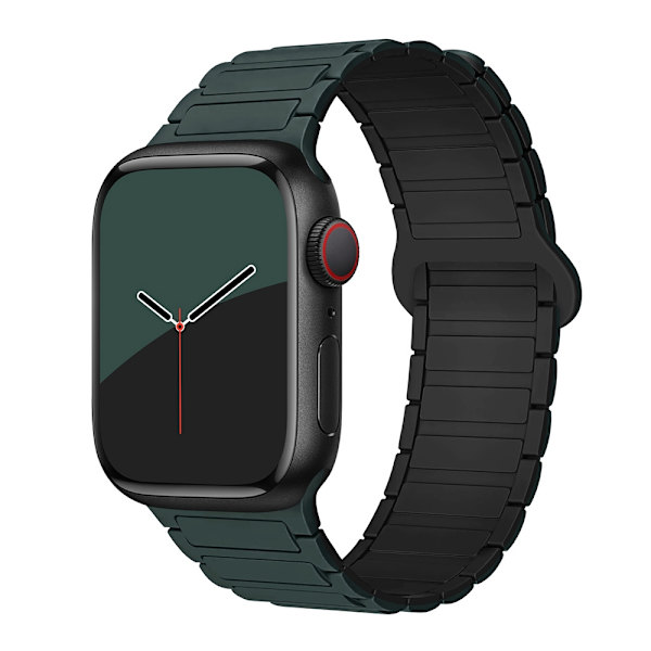 Klockarmband för Apple Watch iWatch 38/40/41mm mörkgrön svart