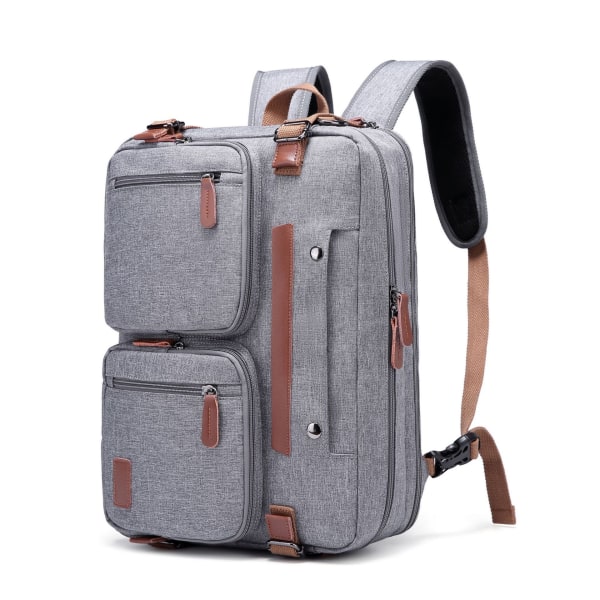 Miesten urheilullinen ulkoilureppu polyamidista ja nylonista matkustamiseen tai liiketoimintaan Grey 15.6