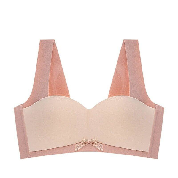 Flarixa Latex Underkläder Sömlösa Plus Size Damunderkläder Osynlig Push Up Sport-BH Utan Byglar Låg Skärning Sexiga Underkläder 5XL Beige M