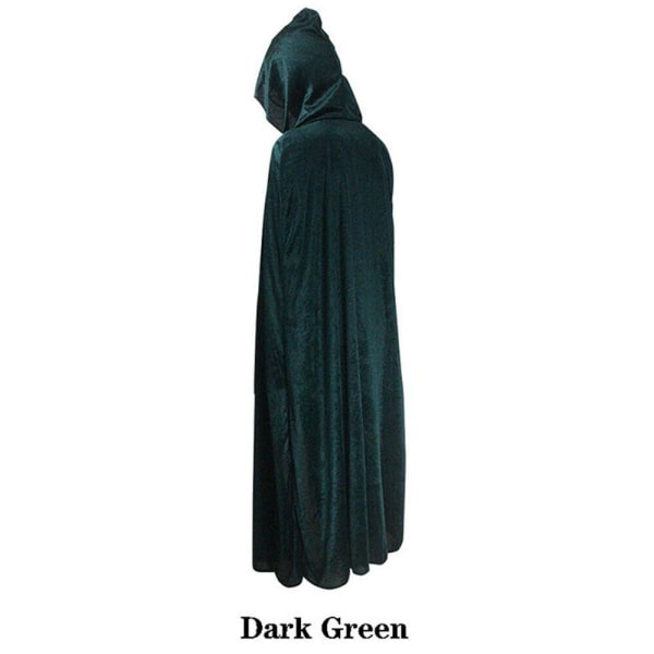 Vuxen Vampyrkappor Barn Huvkappor Svart Röd Vändbar Skogsgrön Deluxe Halloween-mantel Hellängd Cosplay Green