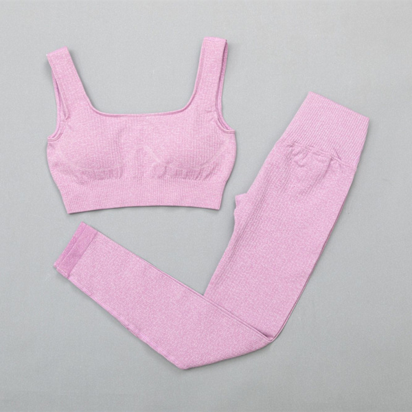 Yoga Set Träningskläder Yoga Leggings och BH för Kvinnor 3 pcs sets gray S