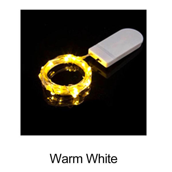 Luces Led Kobbertråd Fe Lys Batteridrevne LED Lysstreng Party Bryllup Indendørs Juledekoration Guirlande Lys Yellow 1M