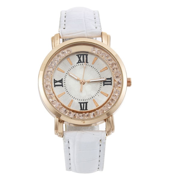 Dame Mobil Diamant Ur Casual Mode Dameur Bælte Quartz Ur Red