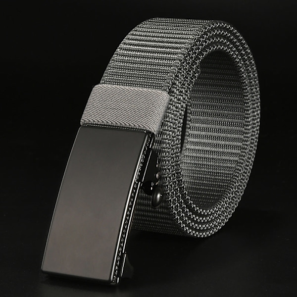 Bältesspänne Nylon Canvas Bälte Utomhus Fritid Andningsbart Bälte 19-19 black buttons nylon black 125cm