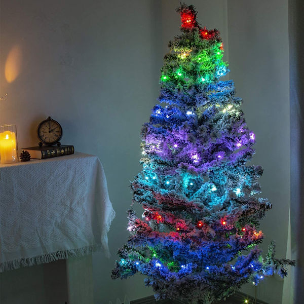 LED Batteridriven Ljusslinga Fairy Light Juldekoration Bröllop Högtid Färglampor Stjärna Cool white 1M(20 LED)