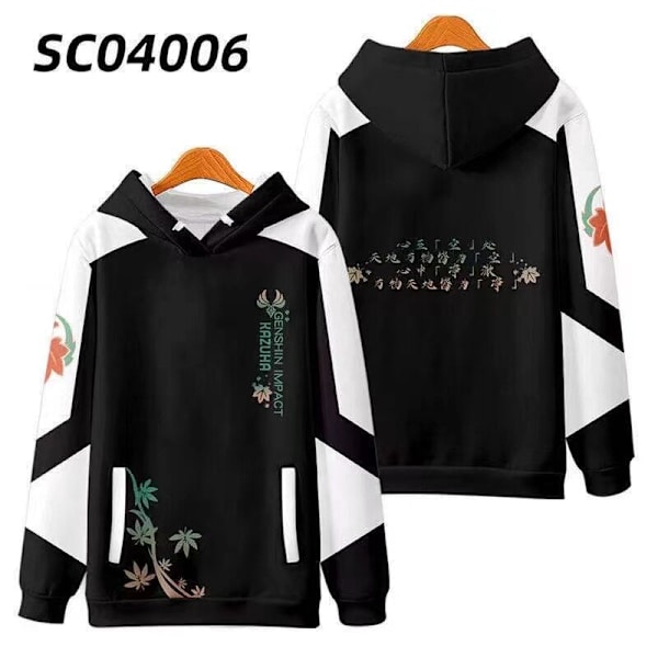 Genshin Impact Kaedehara Kazuha Cosplay Huppari Naiset Miehet Harajuku Collegepaita Katumuoti Hip Hop Villapaita Hupullinen Takki Päällysvaatteet 003 4XL
