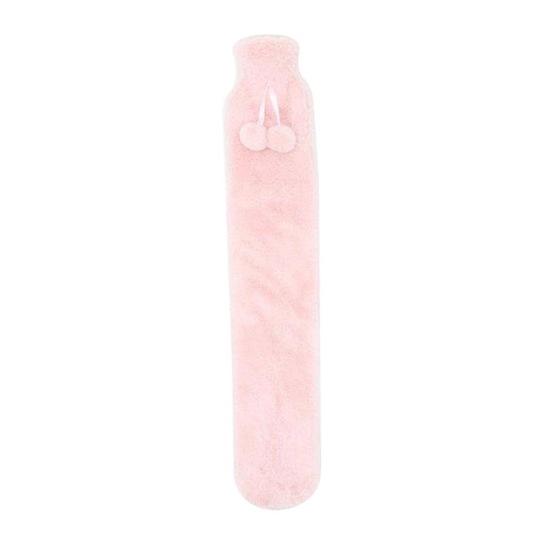 74x14cm Lång Vattenflaska Varmvattenflaska Rosa Grå Avtagbart Överdrag Extra Lång Gummi Varmvattenflaska Midje Hand Fot Värmare Light Grey