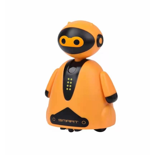 Rita Linjer Följ Leksak Magisk Penna Induktiv Barn Baby Lastbil Tank Leksak Mini RC Robot Ingenjörsfordon Bil Följ Pingvin Gåva 1pc yellow robot As photo