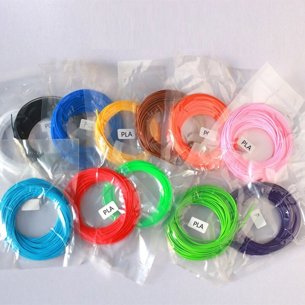 PLA/ABS 3D-penna Filament 10/20 Rullar 10M Diameter 1.75mm 200M Plastfilament För 3D-penna 3D-skrivarpenna, Färg Upprepas Inte PLA100M As photo