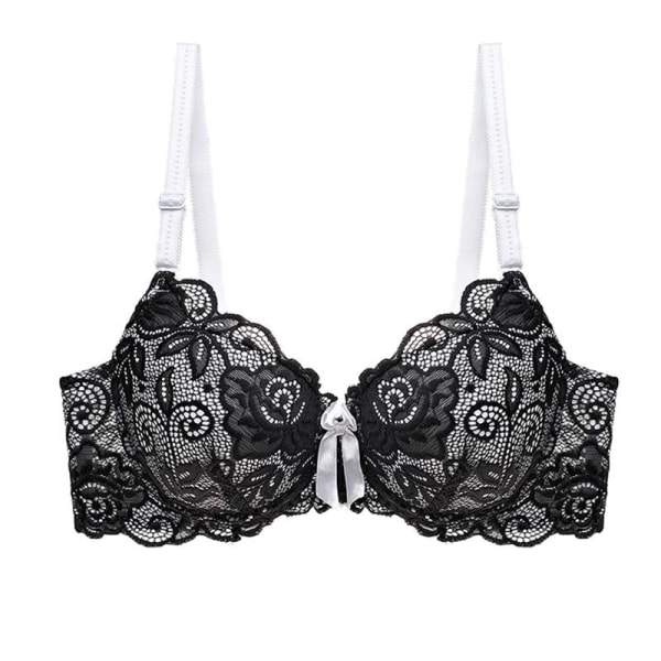 Plus Size Blonde BH'er til Kvinder Sexet Undertøj Super Push Up Messing B C Dame Undertøj Black 85C
