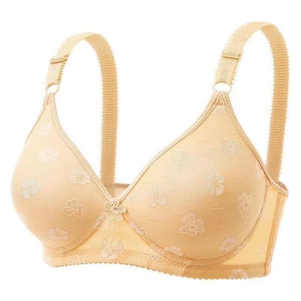 Dame BH Top Komfortabel Bralette Trykt Sexet Undertøj Kvinde Trådløs Lingeri Sømløs BH Beige 40/90BC