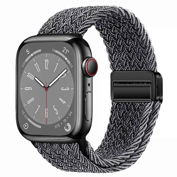 Klockarmband för Apple Watch iWatch S1-S9: 38/40/41/S10: 42MM metall inre magnetspänne grå och vit