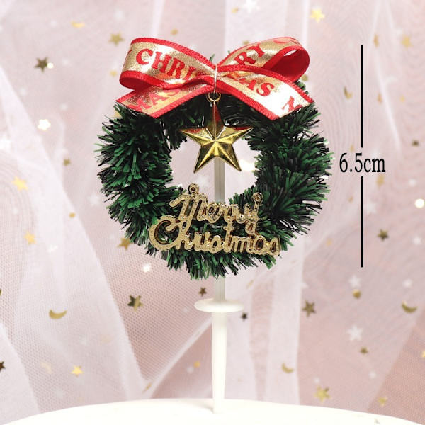 Julekage Dekorativ Indsættelse Græsring Blade Sika Hjort Juletræ Gavepose Fødselsdag Bagning 2.5cm red gift bag