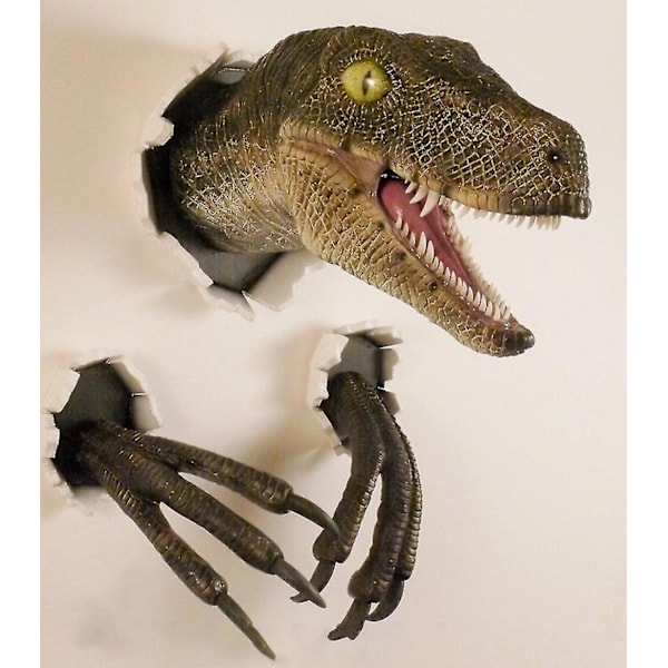 Nytt i Ornts - Velociraptor 3-delt Drak Resin Ornts Rotte Prop Hjem Rotter