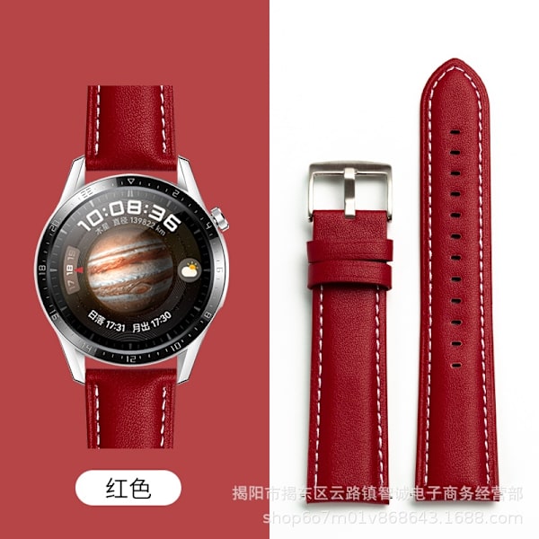 Klockarmband för Apple Watch iWatch 38/40/41mm gränssnitt s10 42mm rött/silver spänne W3 spetsig ände
