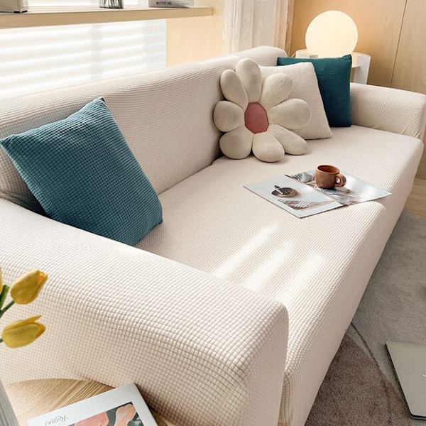 Fløyels Sofabed Trekk Sammenleggbar Armløs Sete Beskyttelse Moderne Stretch Sofabed Trekk Elastisk Plysj Sofabeskyttelse Hjem Bankett 7 L  185-210 cm