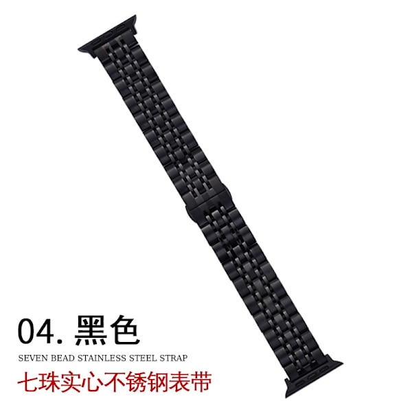 Klockarmband för Apple Watch iWatch för 38-40-41mm svart fjärilslås