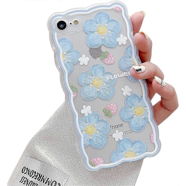 Kompatibelt med Iphone 7/8/se 2020/se 2022 Skal för Kvinnor Flickor, Sött Blommigt Mönster Skyddsskal Slim Mjukt Silikon Tpu Skyddande Fodral För iPhone 7-8-SE 2020-SE 2022