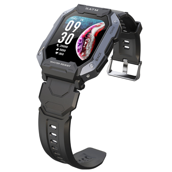 1,71-tums watch C20 Smart Watch Tresäker utomhus stegräkning Bluetooth Calling Watch Black