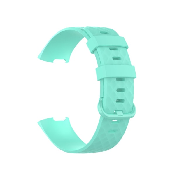 Klockarmband för Fitbit Charge 4 Armband Sport Klockarmband Silikonarmband för Fitbit Charge 3/3 SE Tillbehör Light gray L