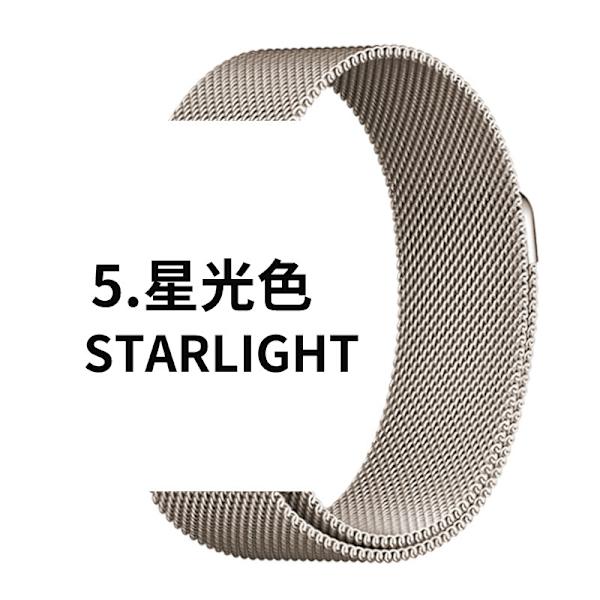 Kellon ranneke Apple Watch iWatch -kelloon. Soveltuu: 1.–9. sukupolvi SE 38/40/41, 10. sukupolvi 42 5 Tähtisumu-väri
