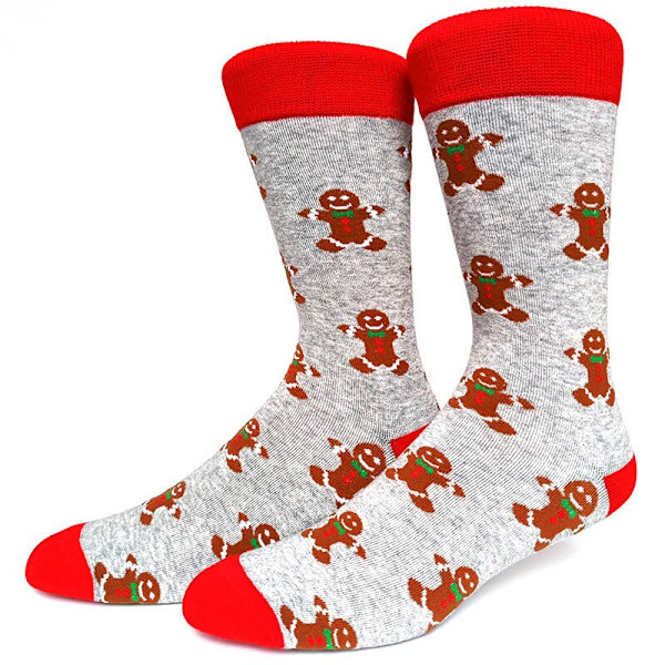 59 Stil Herr Julstrumpor Roliga Jul Tomte Gran Snöflinga Älg Snö Bomull Tub Besättning Glada Strumpor Herr Nyår Sokken 58 EU 38-45