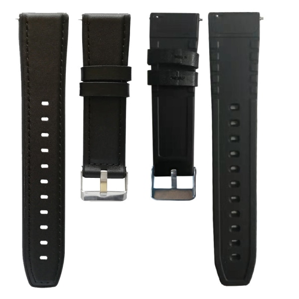 22mm Läderarmband för Huawei GT 2 Samsung Gear-46 coffee