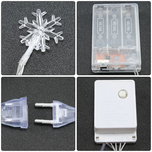 LED Lumihiutale Keijuvalot Joulukuusen latvat Juhlat Makuuhuone Ulkokoristeet USB Pienet Värilliset Valot Uusi Vuosi warm-6m