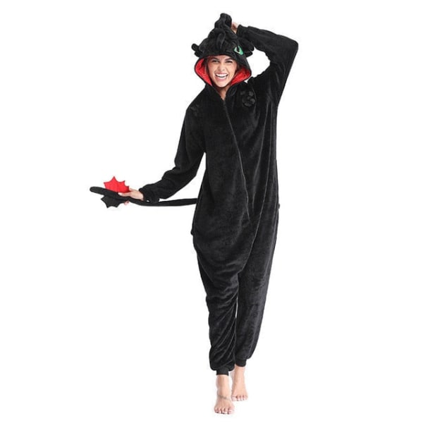 Ankomst Kigurumi Drage Onesies Dyr Vinter Flanell Pyjamas Voksen Halloween Kostyme Jumpsuit White S