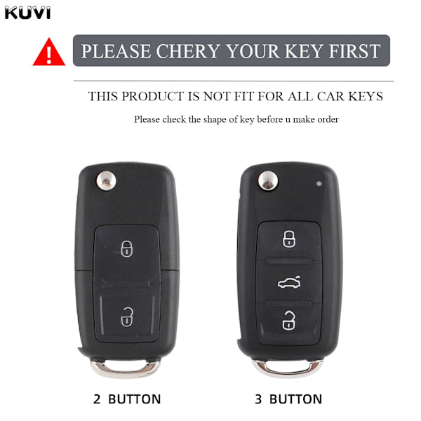2 3 Knappar TPU Bilnyckelfodral Skal Fob För MK4 Bora Golf 4 5 6 Jetta Passat Polo Bora Touran Skoda Seat 2 Button White