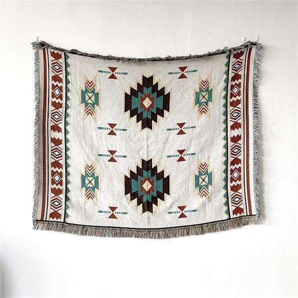 Sofateppe Gobelin Bohemsk Teppe Fritidsteppe Dekketeppe Duske Teppe Sofahåndkle Trådteppe Sofatrekk Teppe XT01-3 130x150