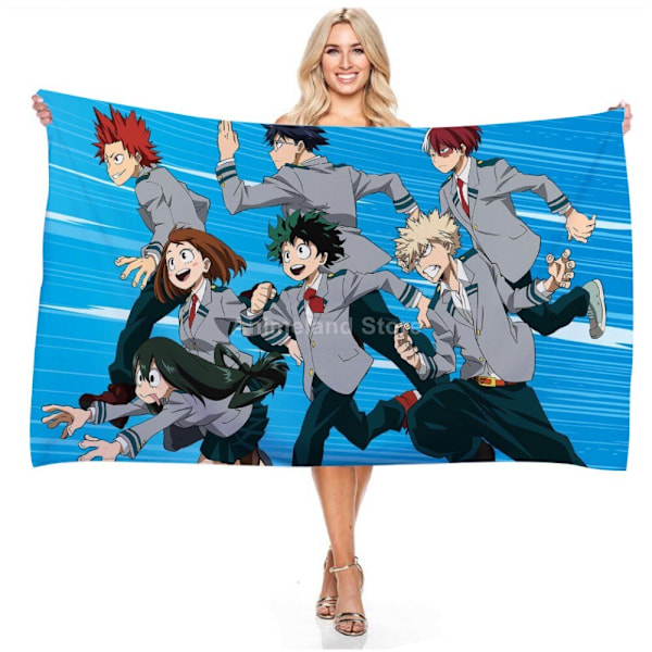 My Hero Academia Rantapyyhe Anime 3D Herkkä Mikrokuitu Kylpypyyhe Ulkoilupeitto Olohuone Kodin Sisustus Uima-asu Muoti Pattern 1 75X150CM