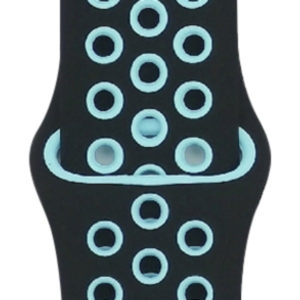 Klockarmband för Apple Watch iWatch för S10-42mm 38/40/41mm-L 32 svart + himmelsblå