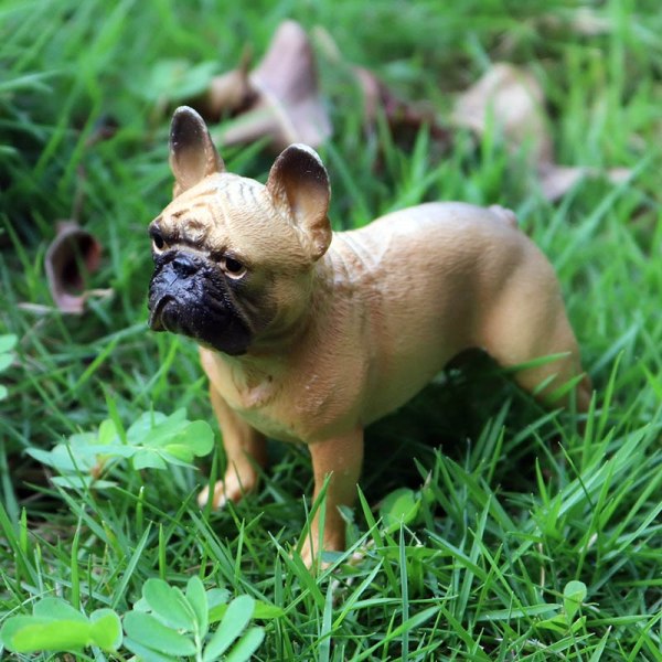Oenux Dejlige Fransk Bulldog Dyr Sød Hvalp Sovende Dovne Hund Actionfigurer Model Figur PVC Boligindretning Uddannelseslegetøj without box16